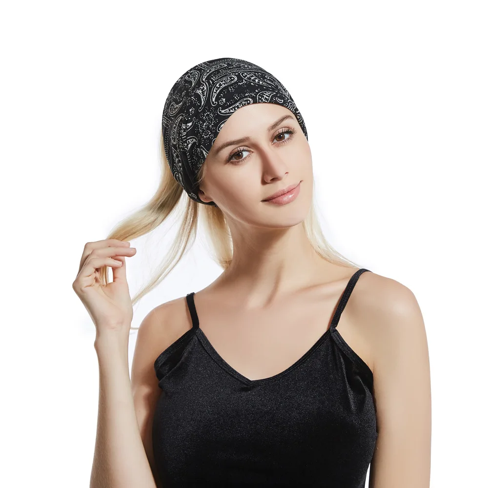 Wide edge cashew nut crescent print headbands Hairband hijab warm shawl ladies foulard femme headband hair bufanda mujer |