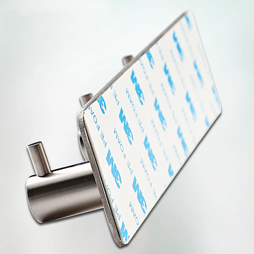 

Kitchen Bathroom Hanger Strong Self Adhesive Stainless Steel Hooks Kitchen Bathroom Stick On Wall Door