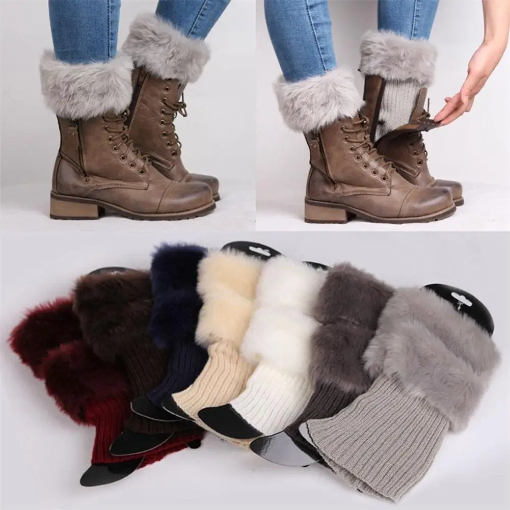 

Women Winter Leg Warmers Lady Leg Boot Socks Toppers Cuffs