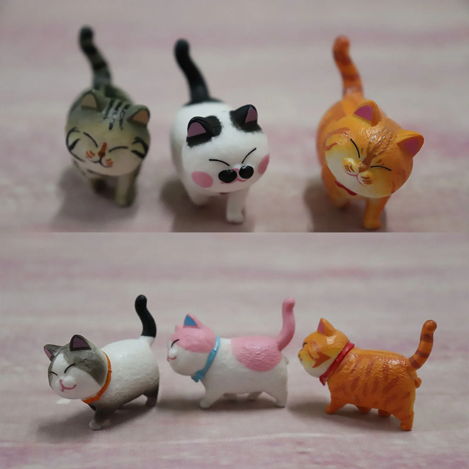 

Cute Miniature Cats Fairy Mini Garden Cats Ornaments Kitten Landscape Decorations Simulation Cats Figure Craft for DIY Garden