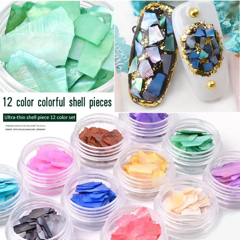 12 цветов/ружье гвоздя набора Стикеры ультра тонкий корпус пирог ушка нейл арта