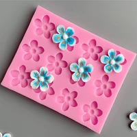3 4 cherry blossom shape silicone mold handmade soap mold diy cake baked peach plum flower ornaments silicone mold