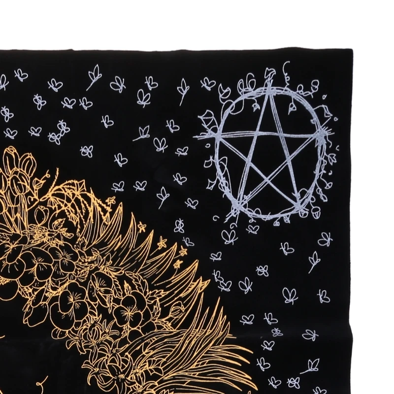 Nature Flower Divition Tablecloth Tarot Card Game Flannel Divination Altar Cloth . | Спорт и развлечения