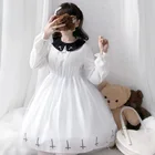 Женское платье в стиле Лолита, готическое мягкое фатиновое платье в японском стиле Харадзюку со звездами, для косплея, милая уличная одежда для девушек