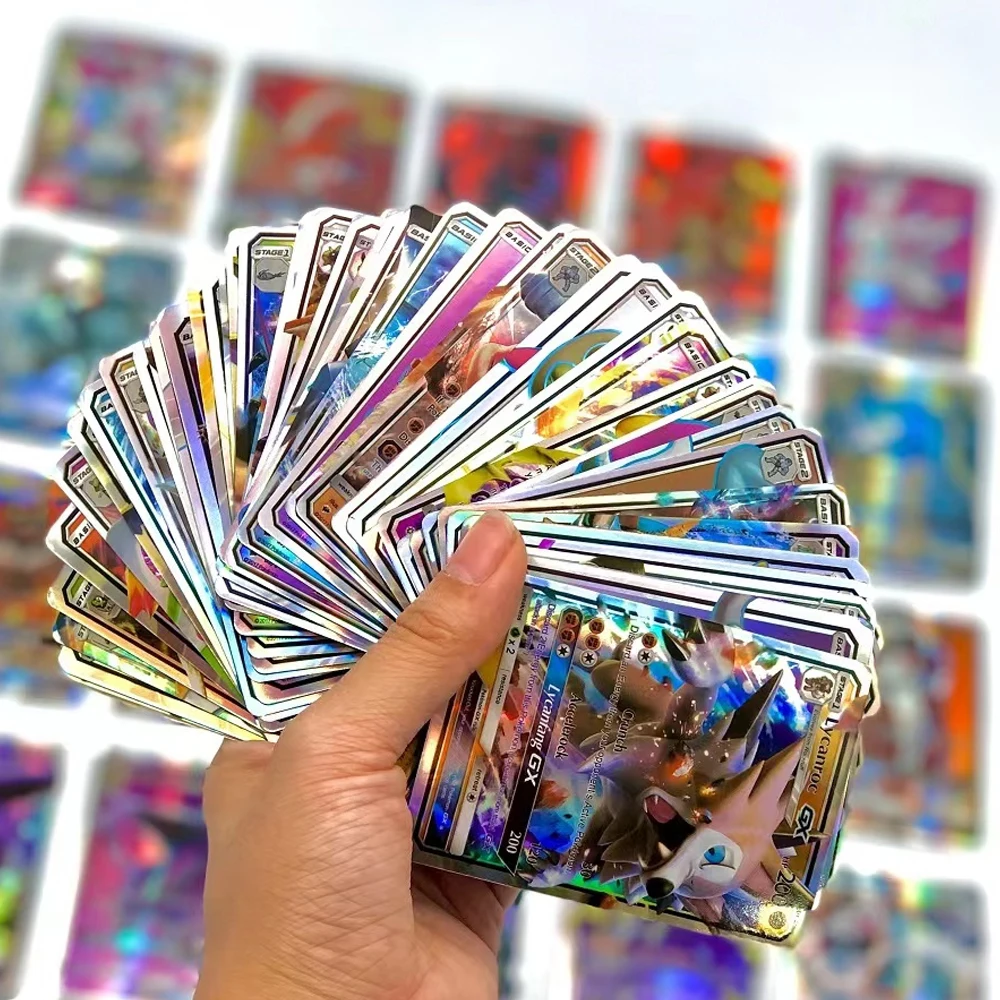 New Pokemon Cards in French TAG TEAM GX VMAX V Trainer Energy Shining Game Castellano Español Children Toy |