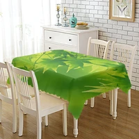fresh green leaf art tablecloth household table cloth tv cabinet tea table cloth round table placemat manteles de mesa
