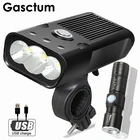 Велосипедный светильник L2T6, 20000 люмен, Перезаряжаемый USB, 5200 мАч, велосипедный светильник, водонепроницаемый, светодиодный, Головной фонарь, внешний аккумулятор, Аксессуары для велосипеда