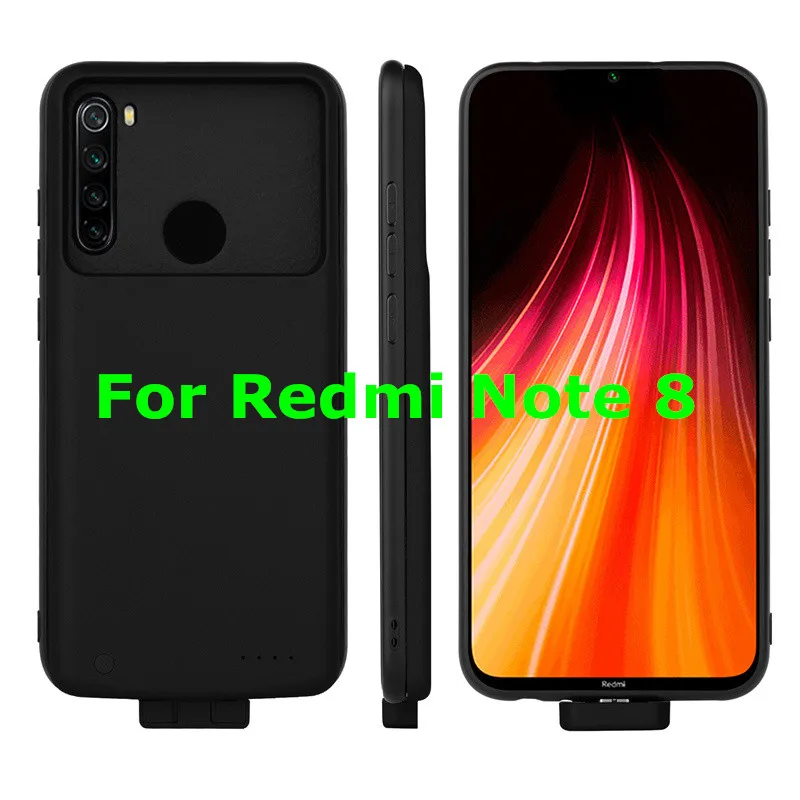 Black for Note 8 Резервный внешний аккумулятор NTSPACE 7000 мАч для Xiaomi Redmi Note 8 Pro, чехол для зарядного устройства для телефона Redmi Note 8, чехол для питания - Цвет: Black for Note 8