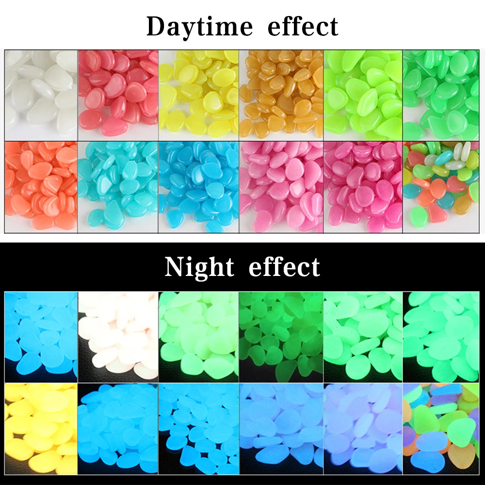 100/за штуку Бесплатная доставка светится в темноте камни галька рок аквариума сад