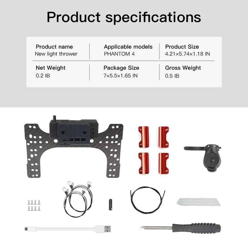 

Airdrop Parabolic Servo Switch Device Kit Remote Control for DJI PHANTOM 4 / 4Pro Airdrop Parabolic