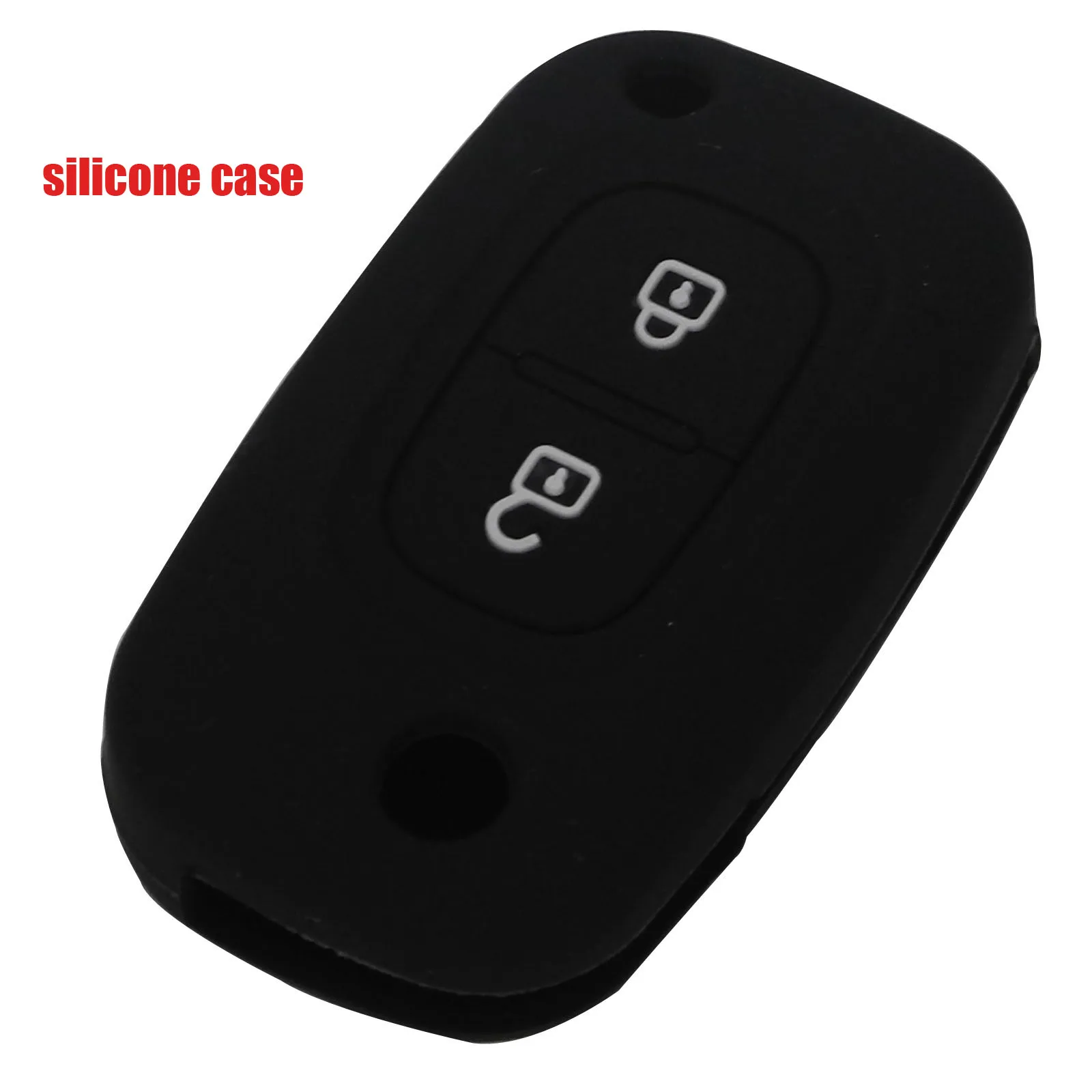 silicone case Jingyuqin 2 кнопки ключа автомобиля чехол дистанционного флип складной ключ оболочки для Renault - Количество кнопок: silicone case