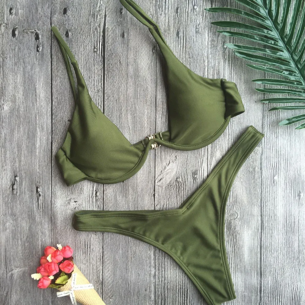 

Sexy Bikini Swimsuit Women Push-up Padded Bra Beach Bikini Set Swimsuit Swimwear Bikinis Biquini 2 piece set women