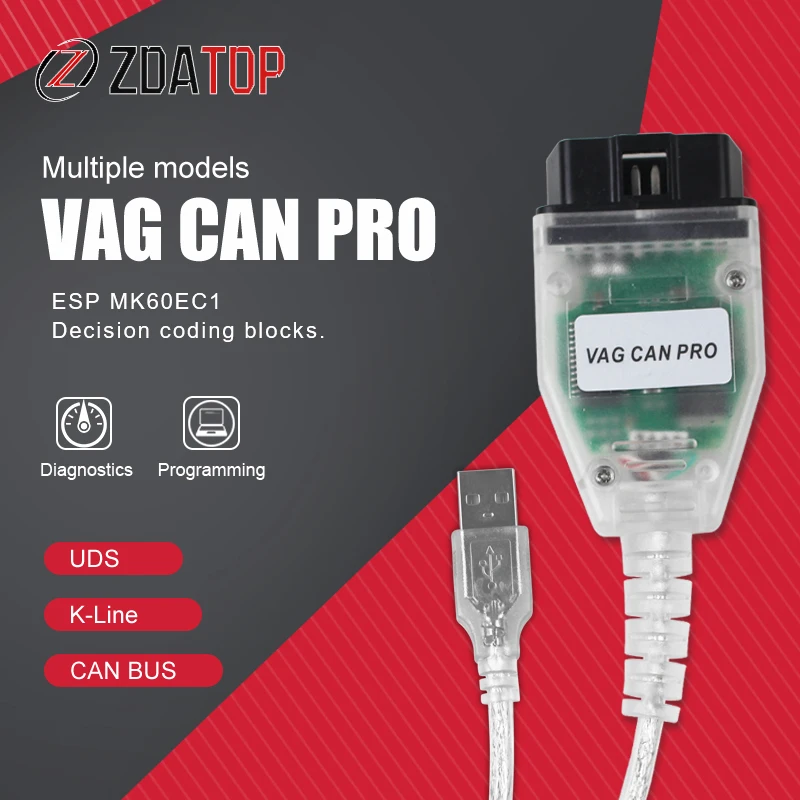 VAG CAN PRO BUS+ UDS+ K-line S.W версия 5.5.1 VCP сканер obd2 автомобильный диагностический инструмент сканер