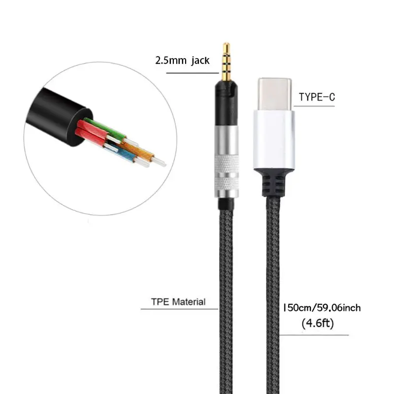 Гарнитура замена кабеля в наличии для Sennheiser HD598 HD558 HD595 HD518/579/599 наушники провода 2 5