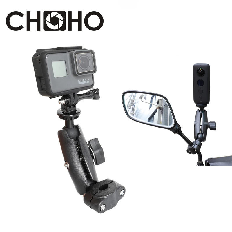 For Gopro Accessories Motorcycle bracket Mount rearview mirror Supporter Bike Handlebar Ride for Gopro Hero SJCAM Xiaomi Yi DJI