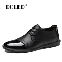 high quality business men shoes genuine leather casual shoes flats plus size soft comfort non slip walking shoes men