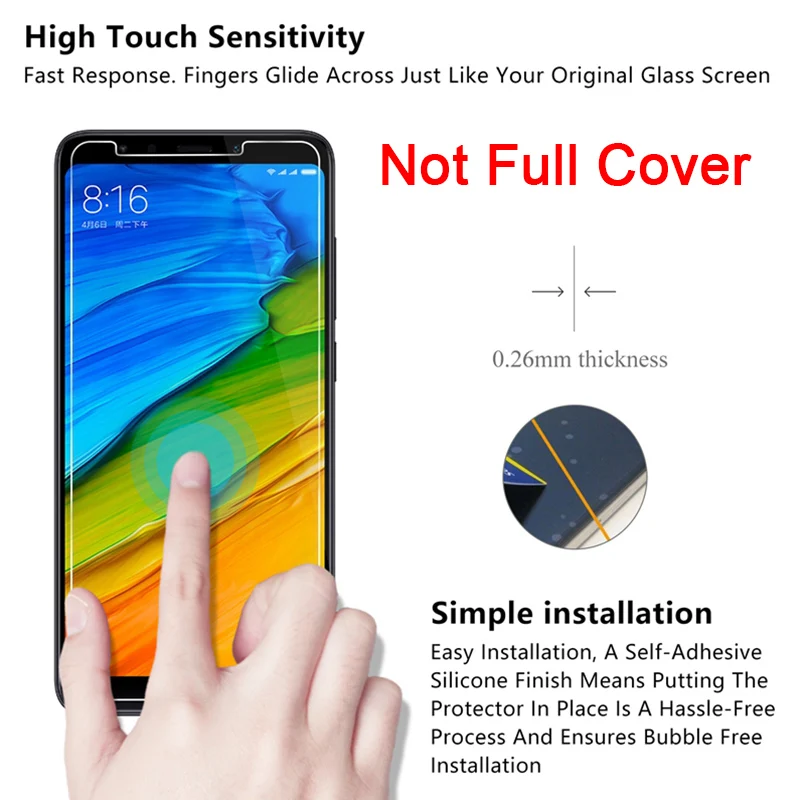 Защитное стекло 9H HD для Xiaomi Redmi Note 7 Pro 7S 6 5 5A Prime 4X 4 3 2|Защитные стёкла и плёнки