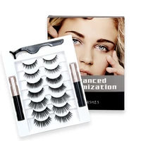 7 pairs mixed magnetic false strip lashes makeup set professional magnetic eyelash eyeliner extension charming eye makeup kit