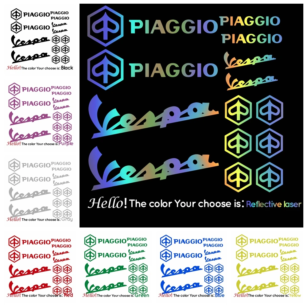 

For 1Set PIAGGIO Vespa sticker decal scooter 14 Pieces