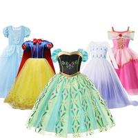 anna elsa 2 girls dress princess costume halloween carnival children dress up kids dresses for girls clothing size 4 10 years