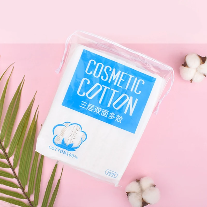 200 шт трехслойный уплотненный прессованный ватный диск Косметическая ткань для