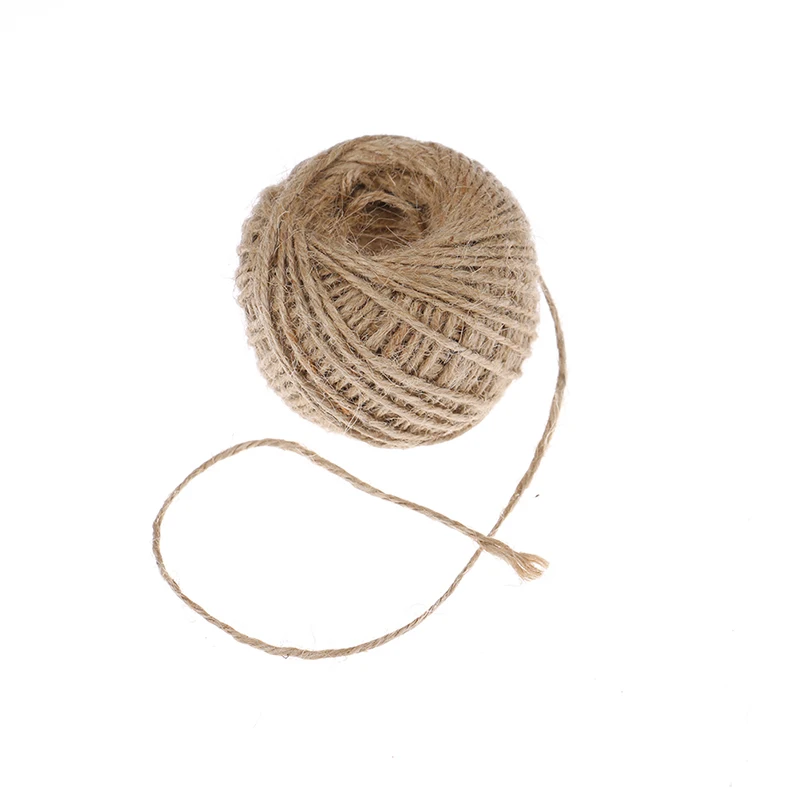 

2-100m Natural Vintage Jute Rope Cord String Twine Burlap Ribbon Crafts Sewing DIY Jute Hemp Wedding Party Decoration