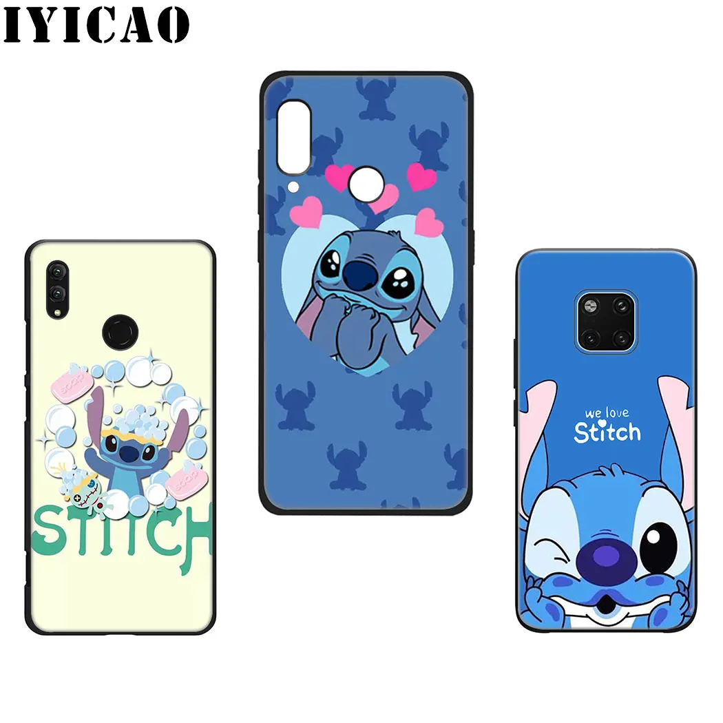 Cute Cartoon Stich Soft Silicone Case for Huawei Mate 30 Pro Lite Y9 Prime P9 P8 Cover |