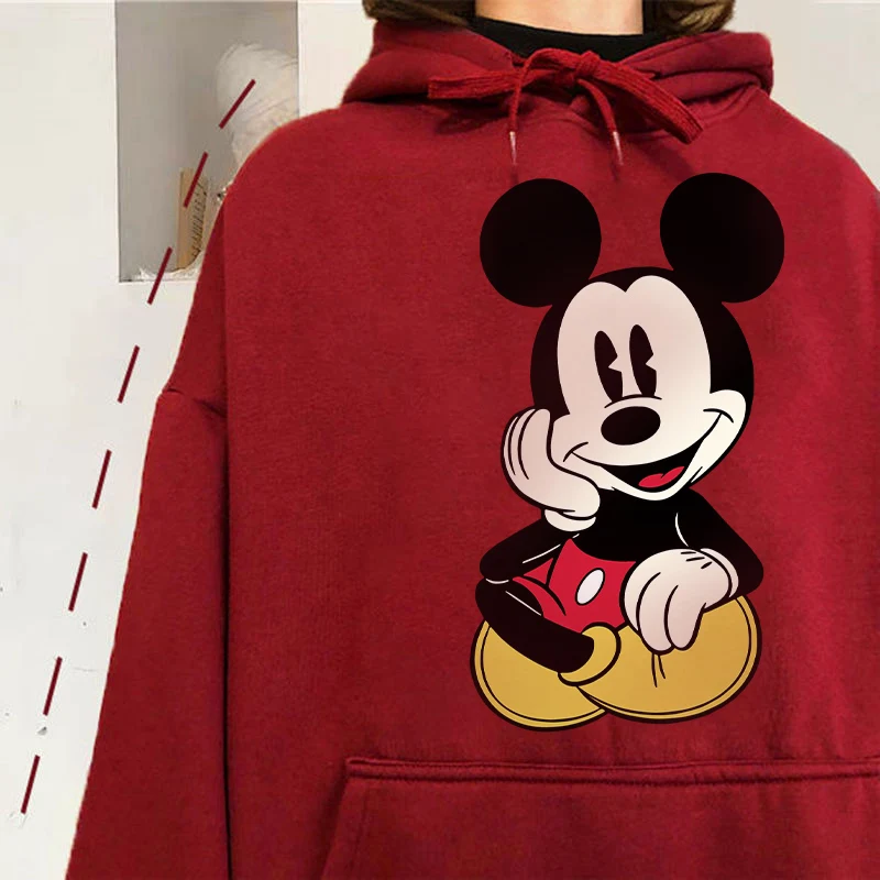 Повседневная Женская толстовка в стиле Харадзюку с изображением Диснея Микки