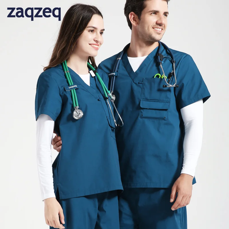 

zaqzeq/TanHe clothes women and men short-sleeved clothes brush hand clothes isolation suit