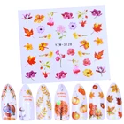 1 шт. переводные наклейки для ногтей осенние желтые листья наклейки для дизайна ногтей Урожай праздник осень кленовые листья слайдеры татуировки