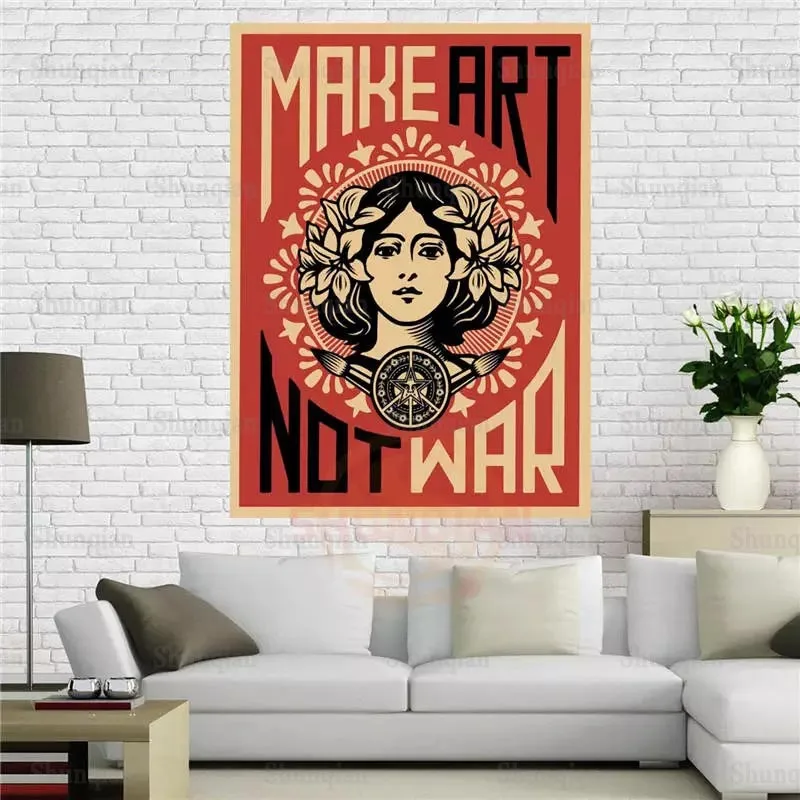 На заказ холст постер не военный художественный печать Shepard Fairey 90x60 см отделочная