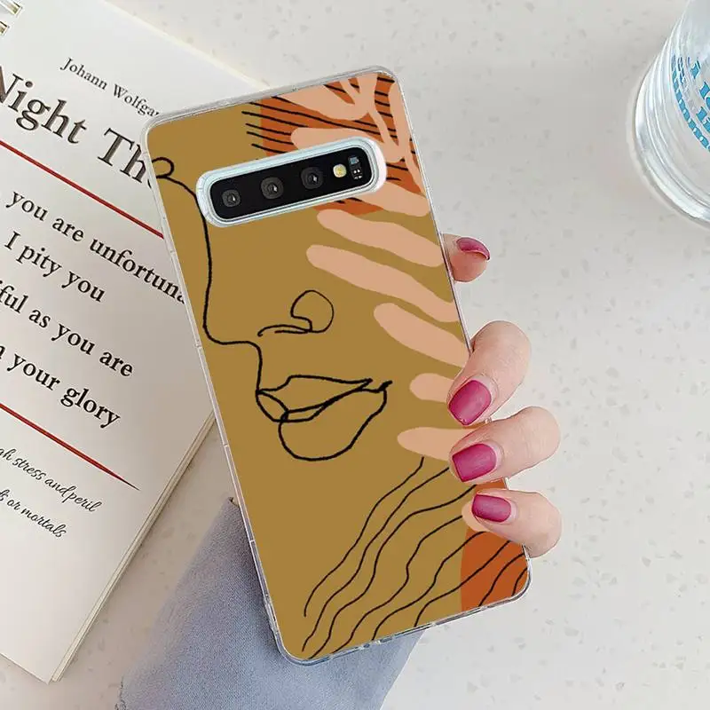 

Minimalist artwork sketch Phone Case Transparent for Samsung A71 S9 10 20 HUAWEI p30 40 honor 10i 8x xiaomi note 8 Pro 10t 11