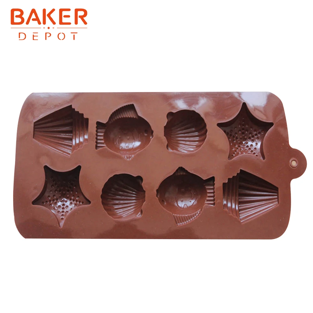 Силиконовые формы для выпечки со звездами Морская раковина форма рыбы ручной
