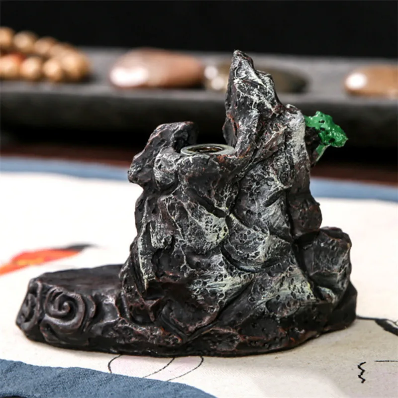 Смола обратного потока благовония горелка с Буддой дым водопад ладана держатель