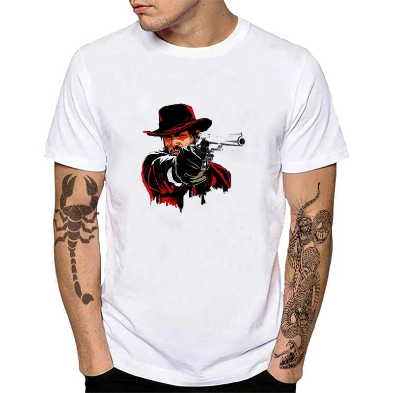 Новое поступление Футболка Red Dead выкуп 2 RDR2 мужская повседневная футболка с