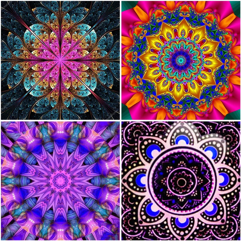 

5D Diamond Painting Mandala Flower Full Square Round diamond embroidery Crystal Rhinestone Picture Cross Stitch Kit Home Decor