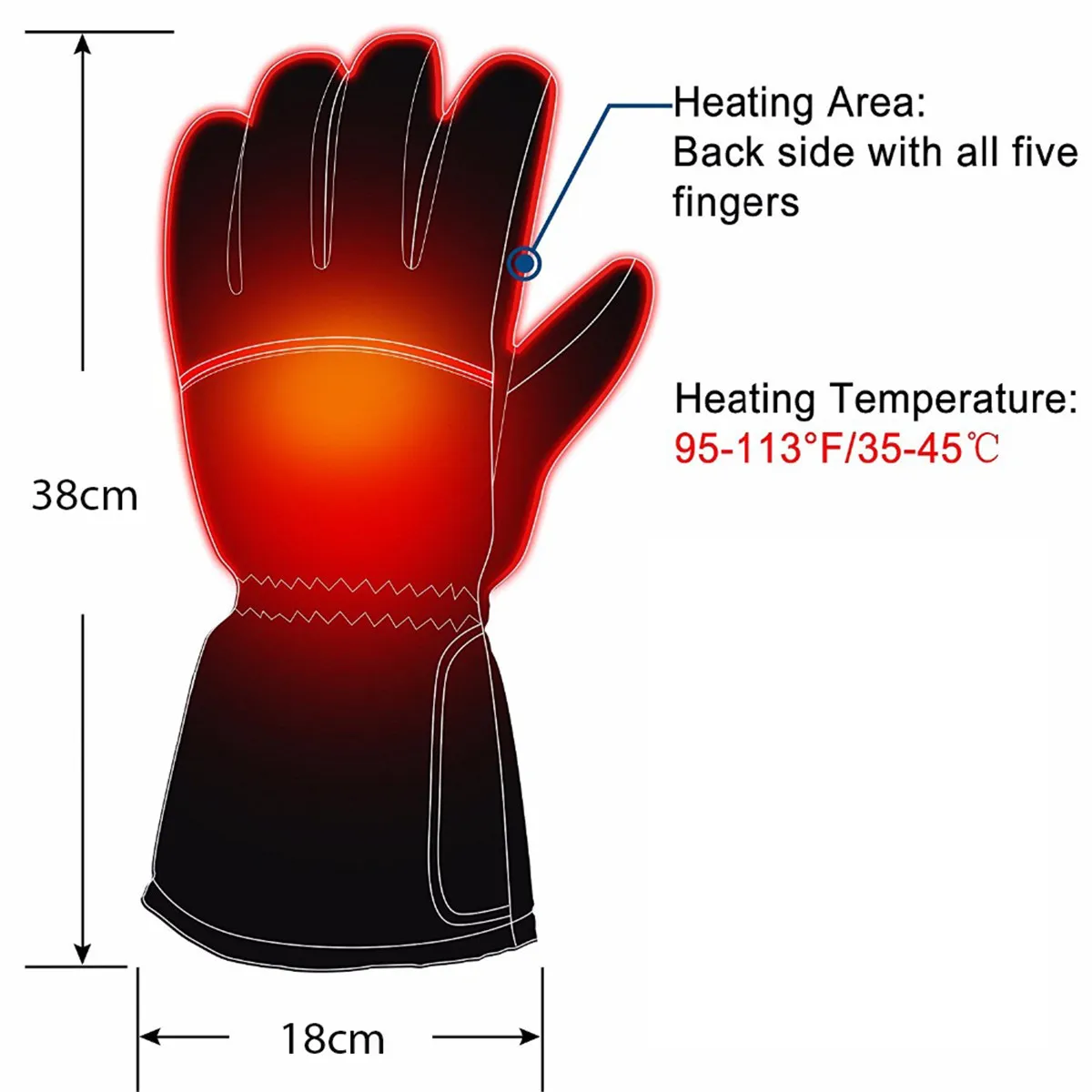 

Electric Battery Heated Rechargeable Gloves Winter Warm Waterproof Heating Cycling Motorcycle Thermal Gloves Unisex Men Women