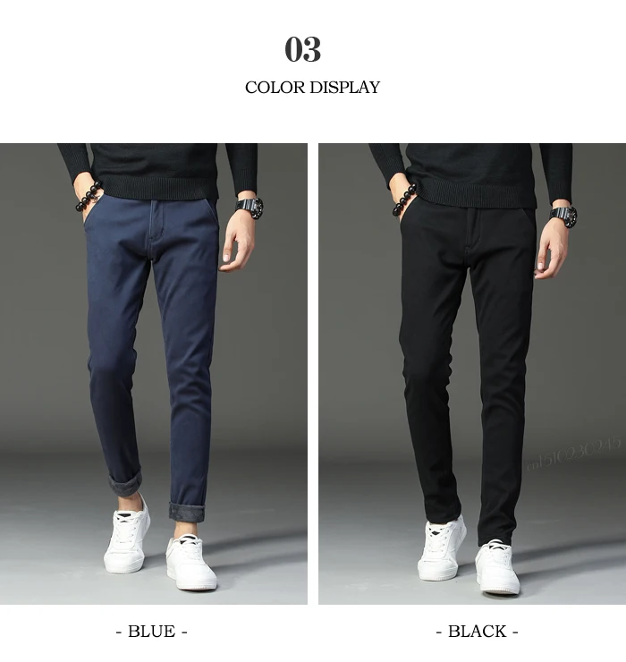 Зимние новые мужские теплые повседневные брюки бизнес мода Slim Fit стрейч плотные брюки мужские брендовые хаки ВМФ серые брюки