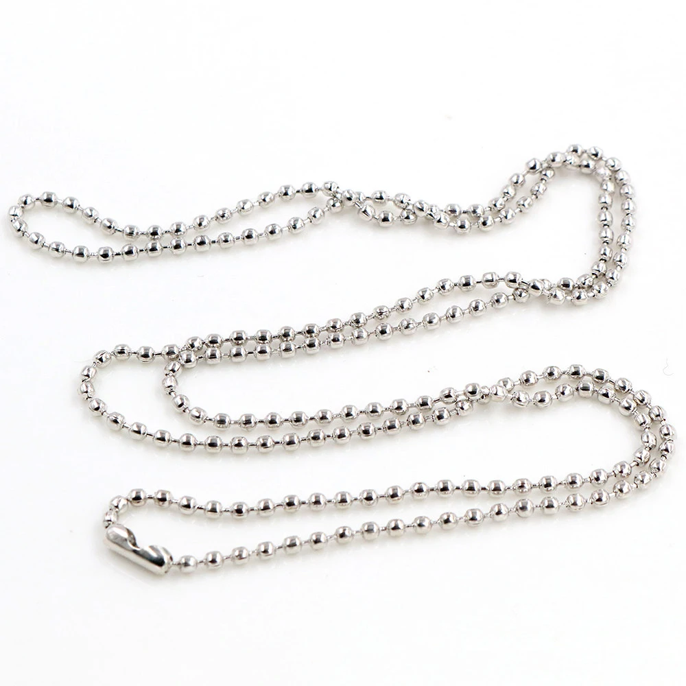 5 шт. 1 мм 2 4 с родиевым цветным покрытием шаровые бусы цепочка ожерелье