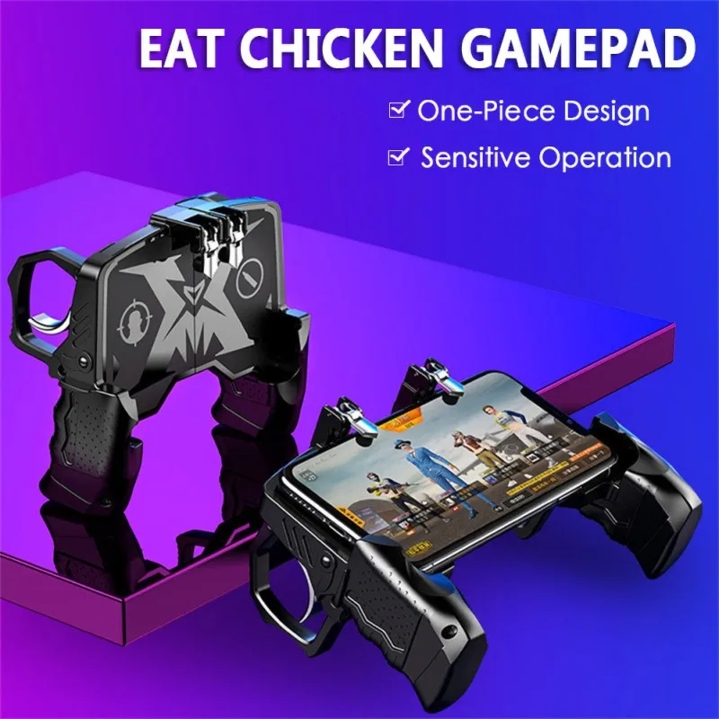 K21 Game Handle PUBG Mobile Phone Gamepad Joystick L1 R1 Trigger Shooter Controller For iPhone SamSung Xiaomi | Электроника
