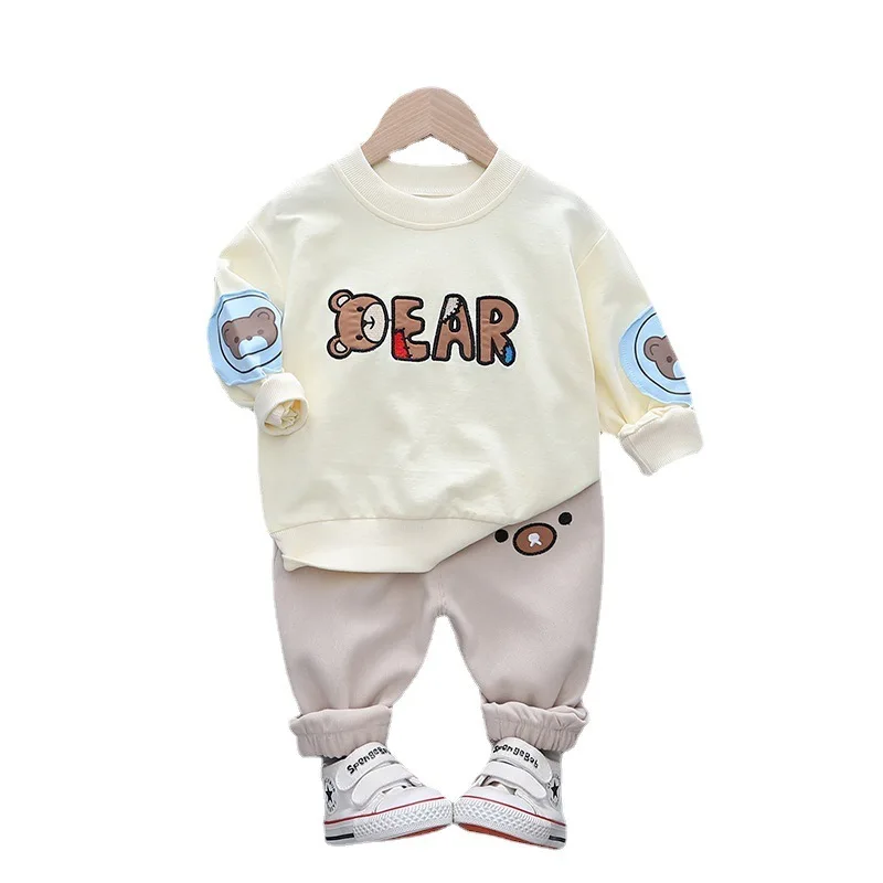 

New Spring Autumn Children Casual Clothes Baby Boys Girls Cotton T Shirt Pants 2Pcs/sets Infant Tracksuit Kids Toddler Clothing