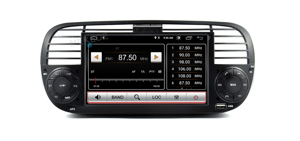Продукт! ips DSP android 9,1 автомобильный dvd gps навигационный мультимедийный плеер для Fiat 500 2007- с wifi bluetooth carplay DAB