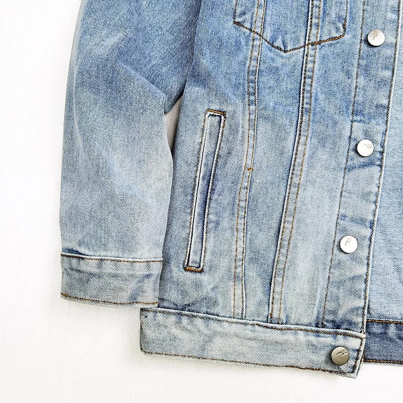 

21 Spring And Autumn New Men's Jacket Gradient Trend Casual Long Sleeve Denim Coat