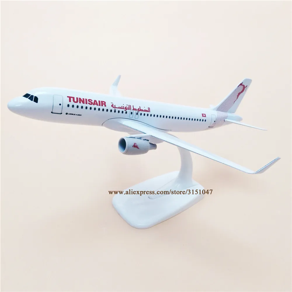 20 см Tunis Air Airbus A320 Airlines модель самолета из сплава металла литья под давлением Airways