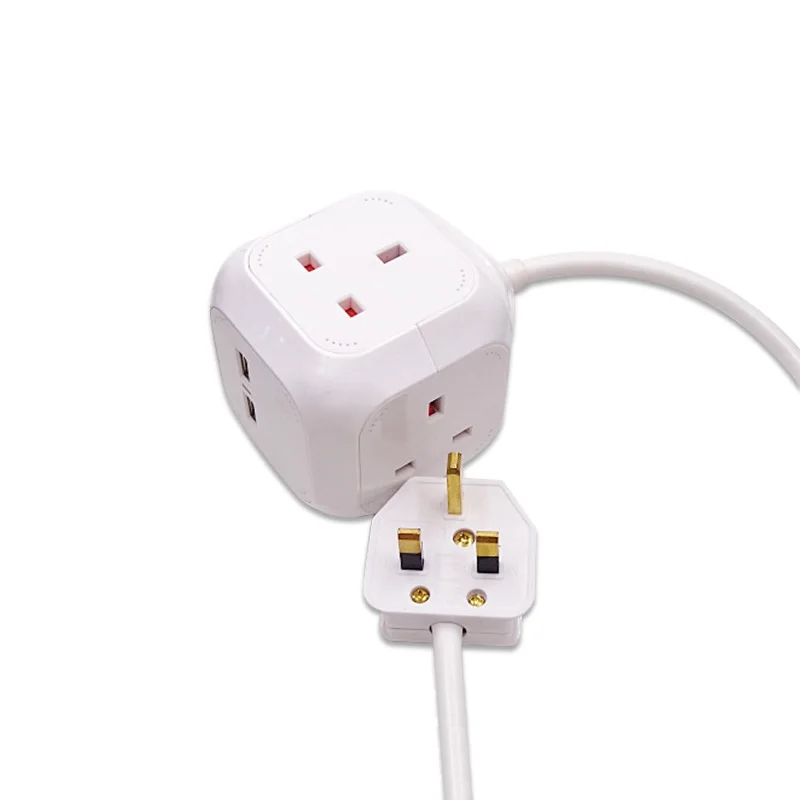 Белый квадратный Рабочий стол Розетка штепсельная розетка стандарта