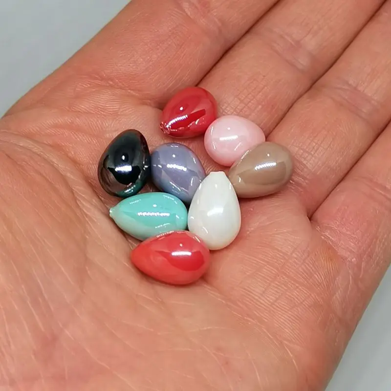 20 шт./лот оптовая продажа разноцветные бусины в форме капли воды имитация жемчуга