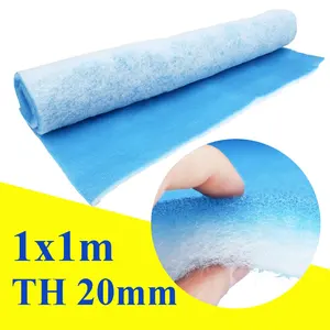 Воздушный фильтр из полиэфирного волокна, 1 рулон, толщина 20 мм, покраска для магазина, автомобиля, разбрызгиватель, материал для экстракции, водонепроницаемая панель 1x1 м