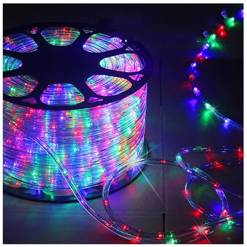 

Светодиодная лампа 10 метров с 220 В, круглая, вторая линия, моделирующая лампа, внешняя водонепроницаемая Радужная трубка ip44