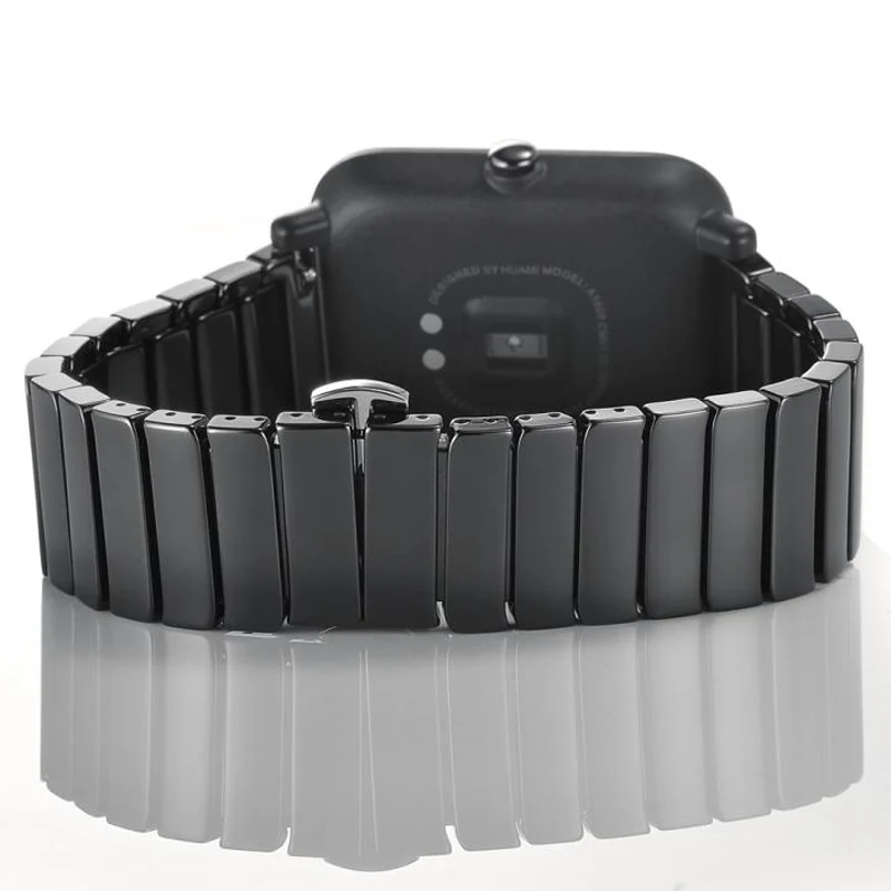 Керамический ремешок для часов Huami Amazfit Bip Xiaomi Pace Stratos браслет керамический 20 мм 22