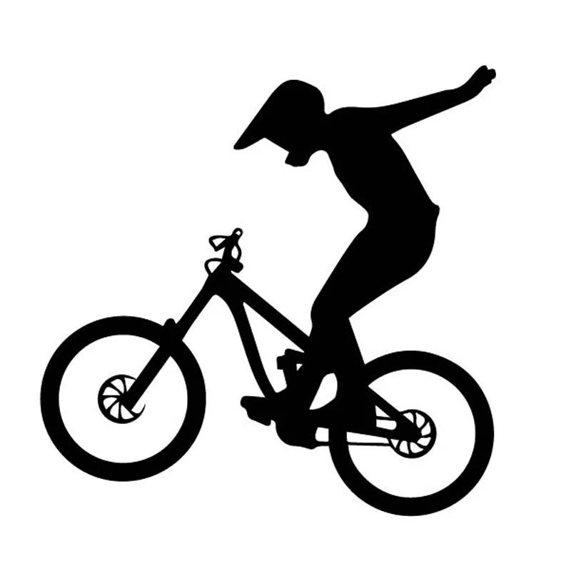 

15CM*15CM Original Bicycle Rider BMX Skills Extreme Maximal Sport KK Vinly Decal Decor Car Sticker Accessories Black/White